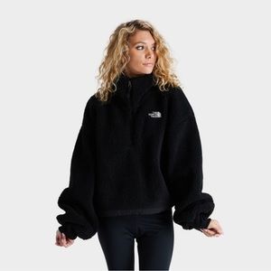 the north face women's platte sherpa 1 4 zip jacket
